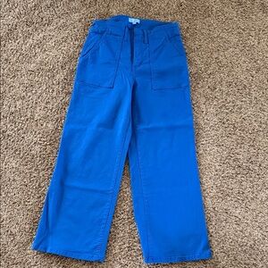 Draper James Cobalt Blue Wide-Leg Utility Pants